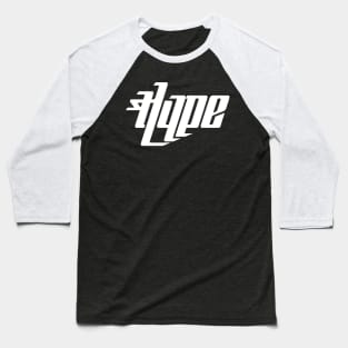 Hype Type White Baseball T-Shirt